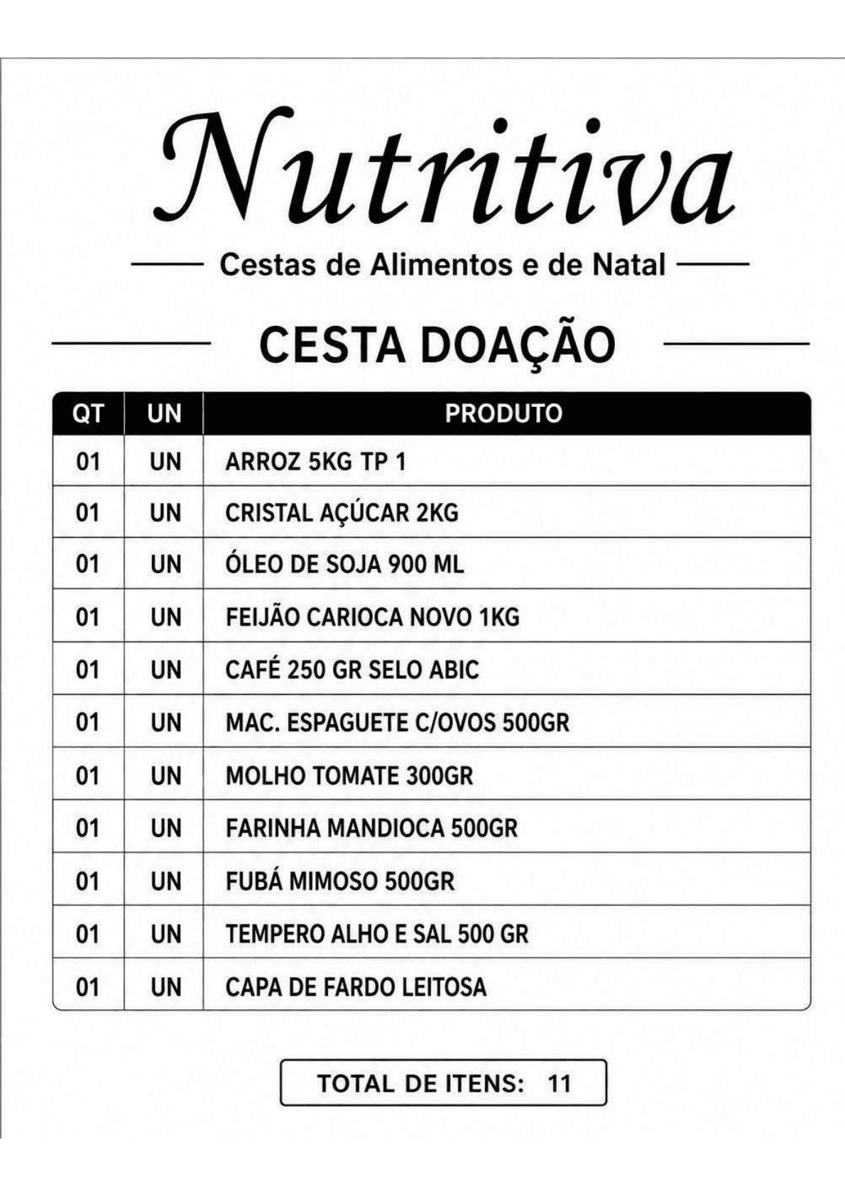 Cesta Doação